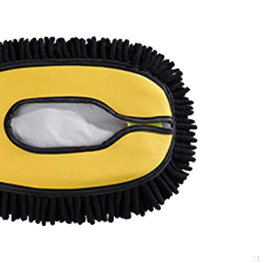 Microfiber Mop Head Cover for Car Long Handle Wash Accessory Easily Install Washing Car, Truck,