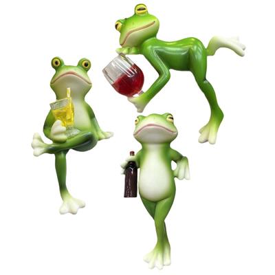 Miniature Frog Figurine Planter Decoration Resin Frog Figurine Flower Pot Hugger Garden Decor