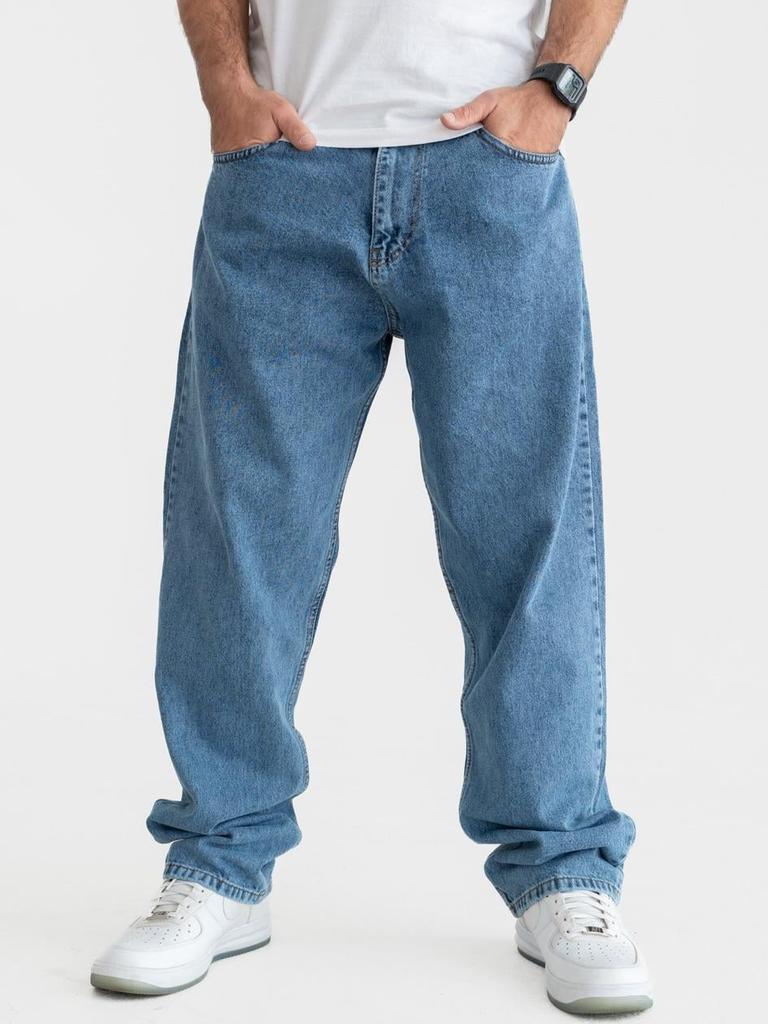 Jigga Wear New Outline Men's Super Baggy Jeans Blue M