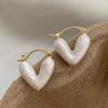 PONYKISS Orecchini a Cerchio in Argento Sterling con Cuore Gocciolante Colla per Donna Festa Minimalisti Luce Lusso Avanzati Raffinati
