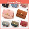 Stylish Ladies' Short Wallet With Large Capacity And Multiple Compartments, Candy-colored And Soft Pu Leather