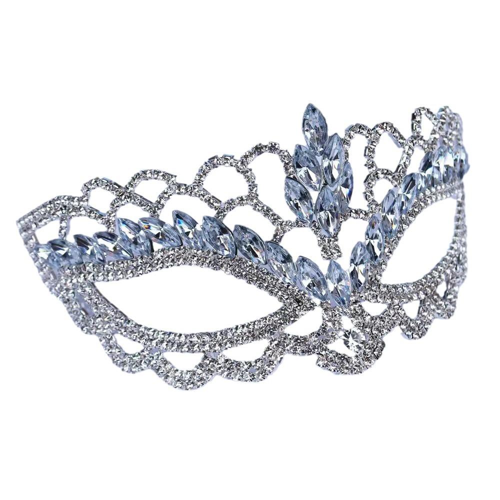 Accessories Color Headdress Shiny Luxury Bare Diamond Zircon New European And American Bride High-End Water Drop Mask