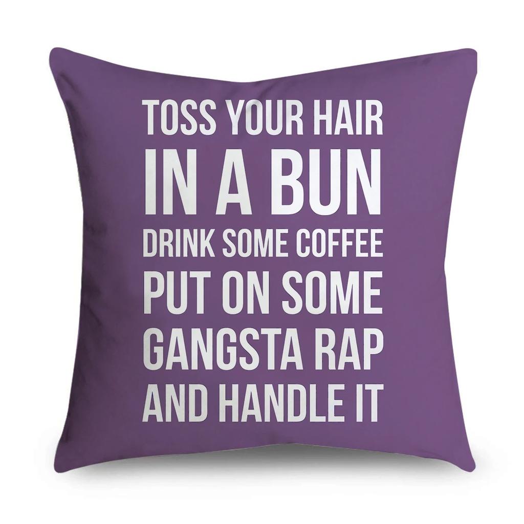 Purple Pattern Pillowcase Interior Decoration Office Living Room Home Pillowcase