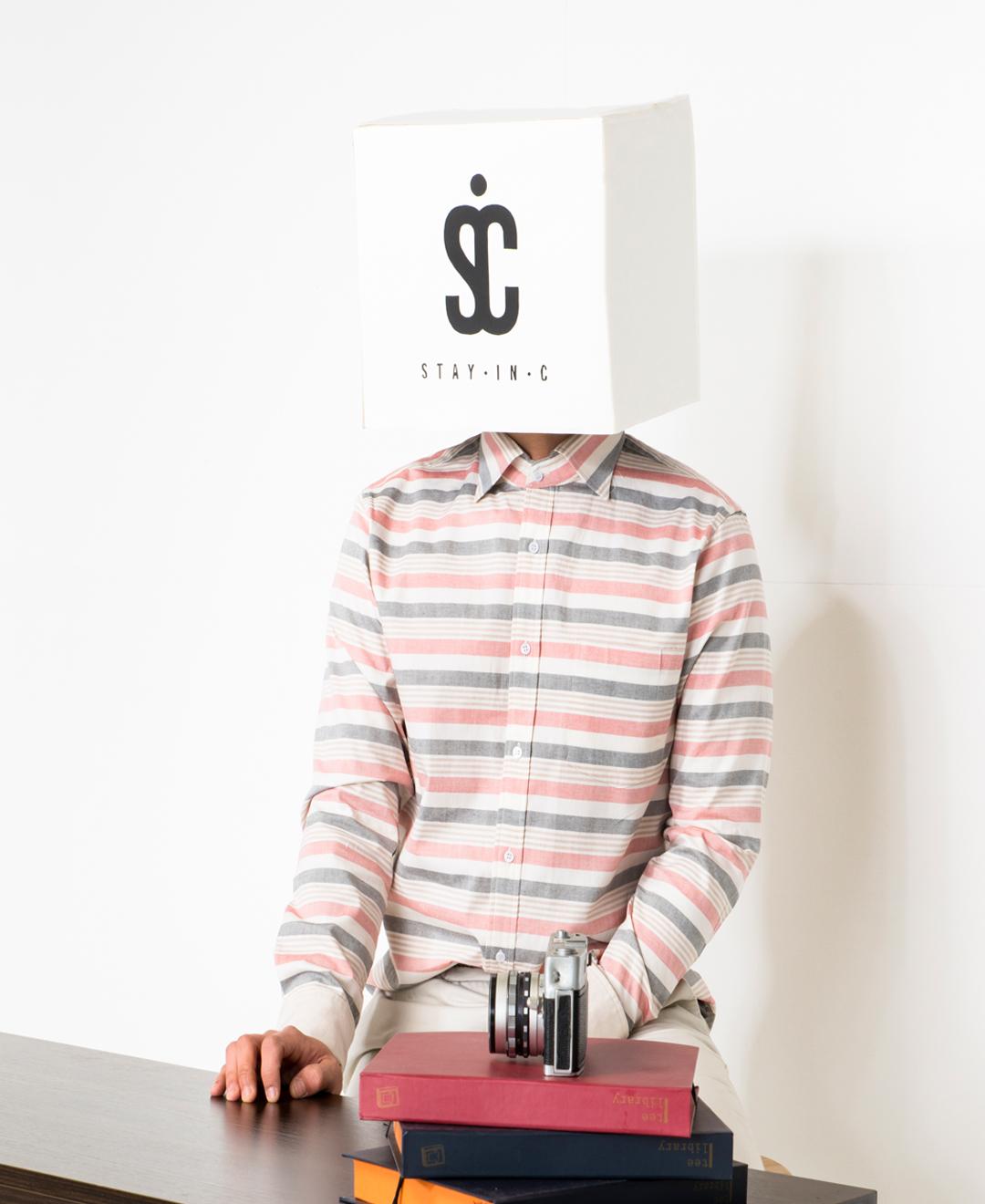 Sic Normal Collar & Double Cuff Shirt [Red Stripe & Beige] Stripe/L