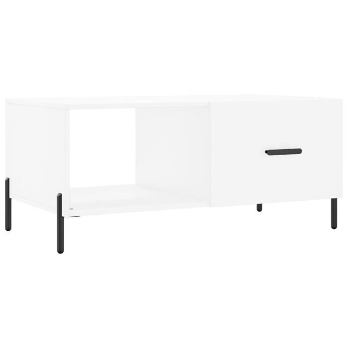 VidaXL Table basse blanc 90x50x40 cm bois d'ingénierie 829220