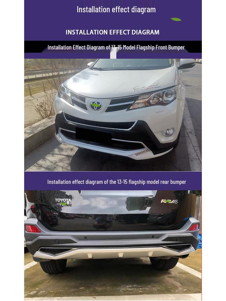 RAV4 Stoßstangen-Schutzleiste vorne und hinten für Modelle 13-19 (Inkl. 16 RAV4)