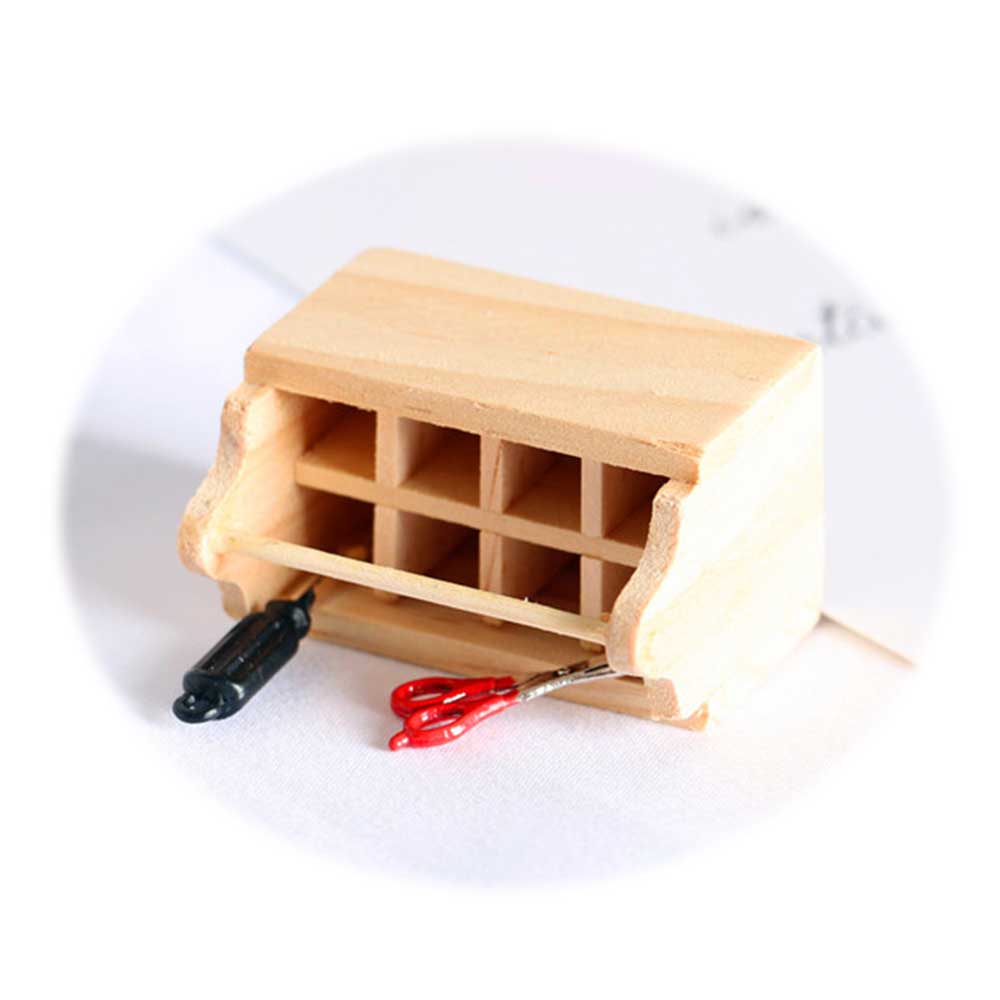 1:12 Miniature Wooden Tool Box Fairy Outdoor Garden Home Room Set Dollhouse Accessories Doll House Decoration