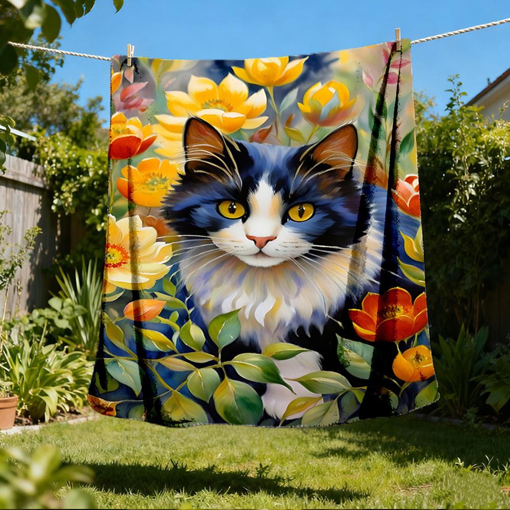 1pc Love Butterflies Outdoor Personalized Flannel Blanket, Soft, Lightweight Personalized Flannel Blanket, Digital Printing, 80x120cm