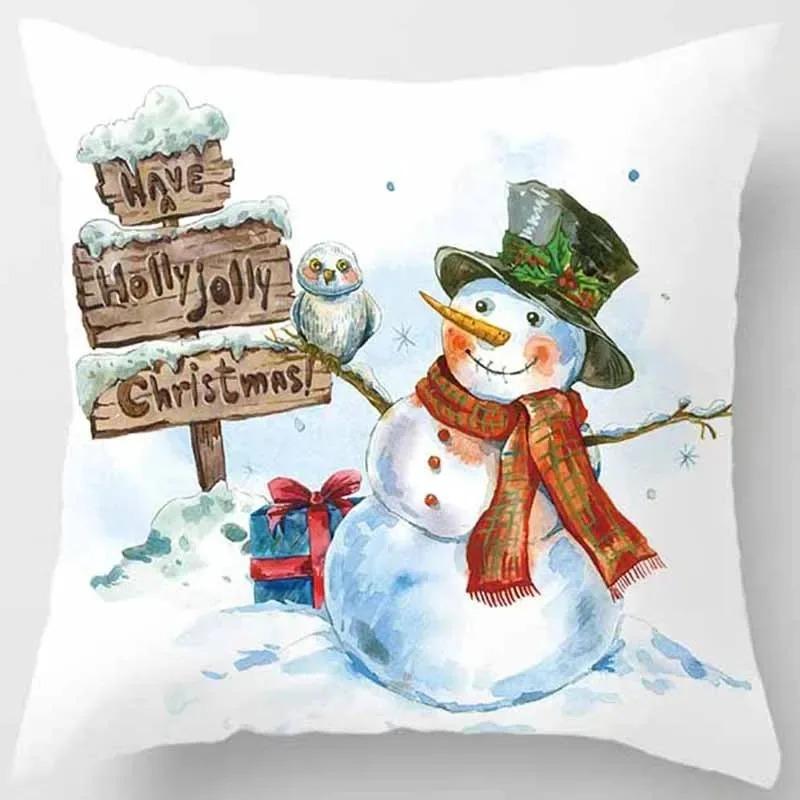 Christmas Themed Pillowcases Car Accessories Office Santa Claus Living Room Sofa Home Pillowcases