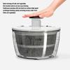 Large Capacity Salad Spinner Transparent Black Salad Washer  Vegetables and Fruits