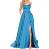 Elegant Off-Shoulder Slim Bridesmaid Dress - Long Solid Color Evening Gown for Best Friends
