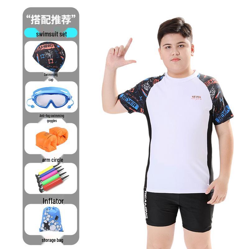 Plus Size Swimsuit for Kids & Teens: Boys' & Girls' Split Swimwear for Larger Sizes