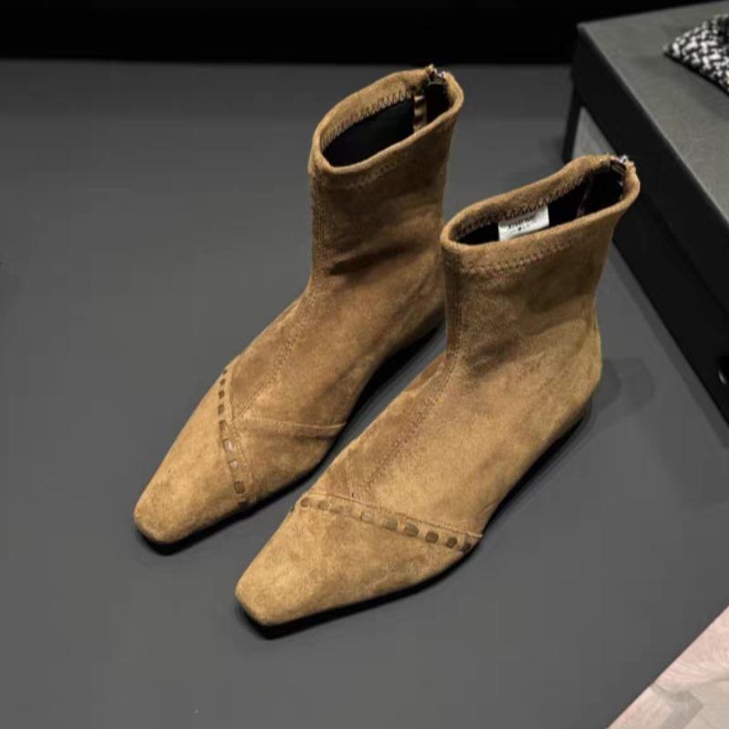 

Fashion Ankle Boots for Women Flats Suede Shoes Casual New Party Chelsea Fashion Boots Elegant Winter 2025 Woman Shoes Zapatillas 42