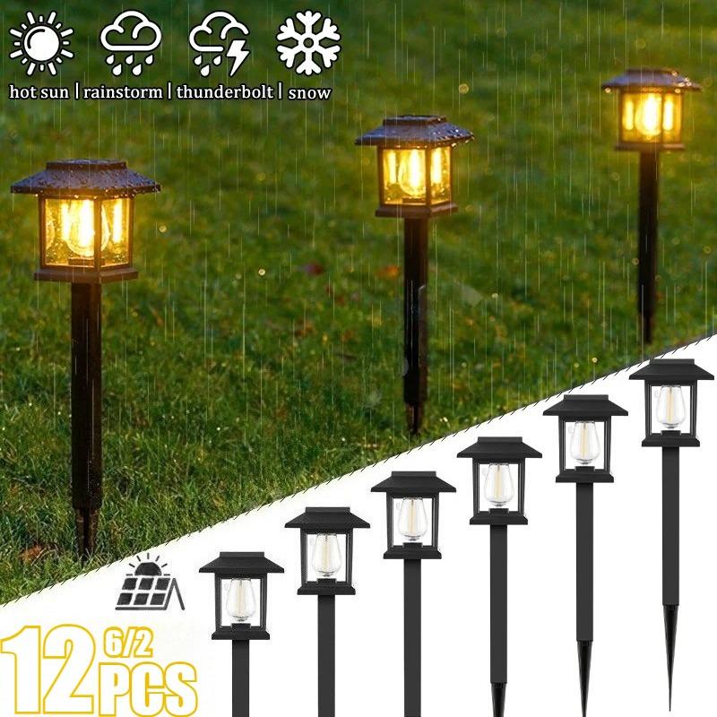 Outdoor Solar Road Lights Waterproof LED Lights Solar Lights Outdoor Entrance Garden Landscape Walkway Road Patio Christmas Decoration
