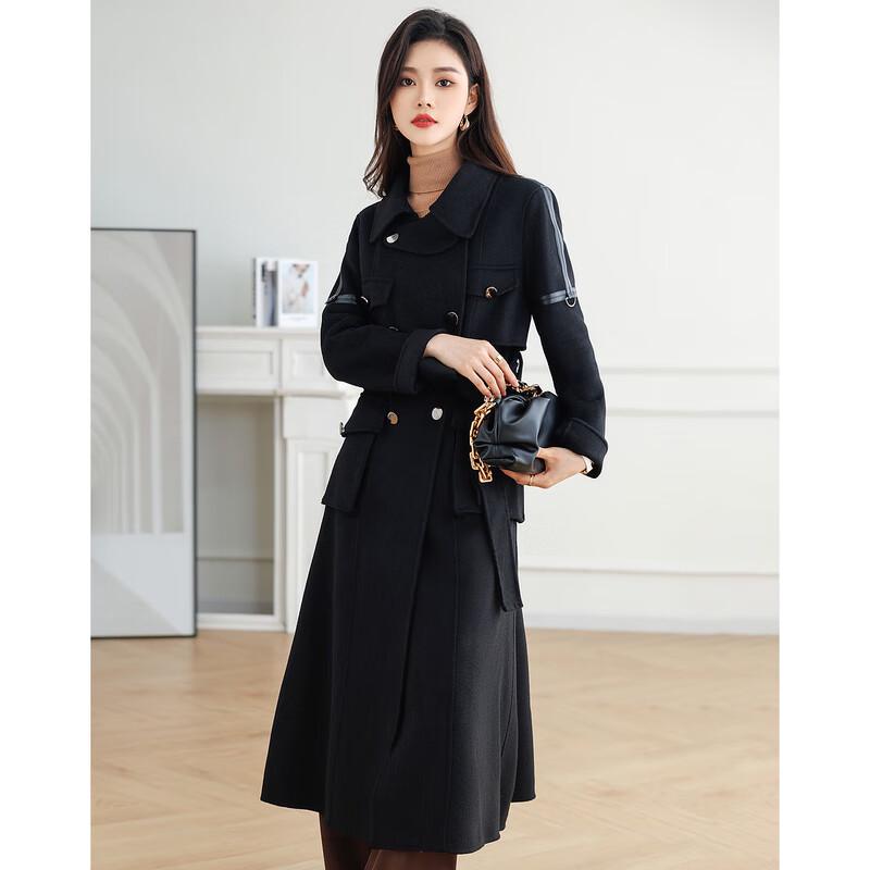 

Женское элегантное пальто средней длины из смесовой шерсти XL