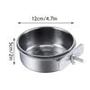 Stainless Steel Bird Bowls Parrot Feeding Bowl Cage Cup Hanging Bowl Clamp-on Water Drinker Pet Food Dish Parrot Rabbit Hamster