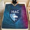 Le Havre Athletic Club Flannel Blanket, High Quality Comfortable for All Seasons, Home Decor, Warmth and Comfort