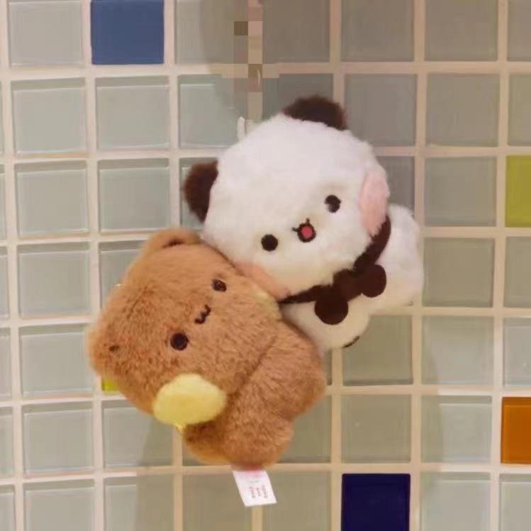 One Two Bubu Plush Stick-On Charm: High-Quality Backpack & Bag Ornament for Couples