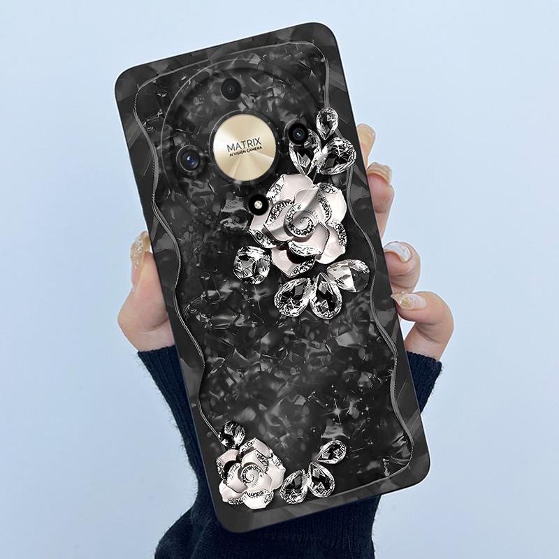 For Honor Magic5 Lite 5G Case Simplicity flower Silicone Soft Back Cases For Magic6 Lite 5G Cover Magic 5Lite 6Lite Bumper Shell