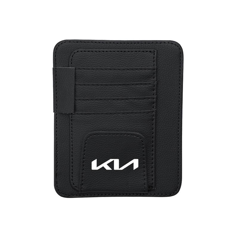 Car Visor Storage Bag Card Glasses Pocket For KIA Sportage Seltos Sorento K3 K4 Soul Carnival EV6 EV9 Carnival K5 Pegas KX1 EV5 lfgv60