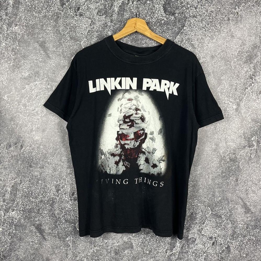 Linkin Park Living Things Рок-группа Винтажная Футболка QT4032 Унисекс Футболка S