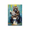 Graffiti Animal Giraffe Bathroom Poster Monkey On the Toilet Print Graffiti Pop Art Abstract Bathroom Canvas Painting Funny Art