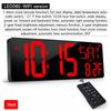 Multifunctional 16.5'' LED Digital Wall Clock with Alarm Function Date and Temperature Easy to Read Display for Elderly