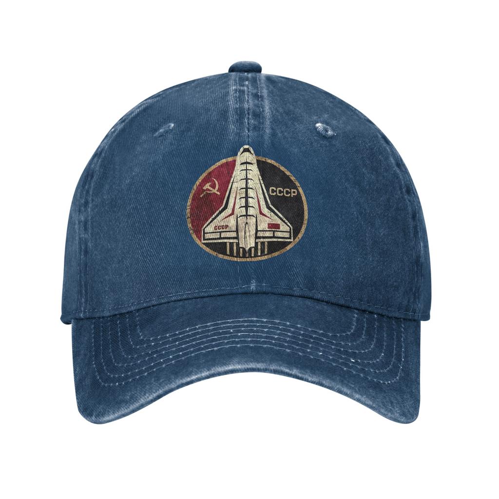 Fashion CCCP Yuri Gagarin Space Baseball Caps Unisex Distressed Washed Headwear Shuttle Emblem Golf Unstructured Soft Caps Hat