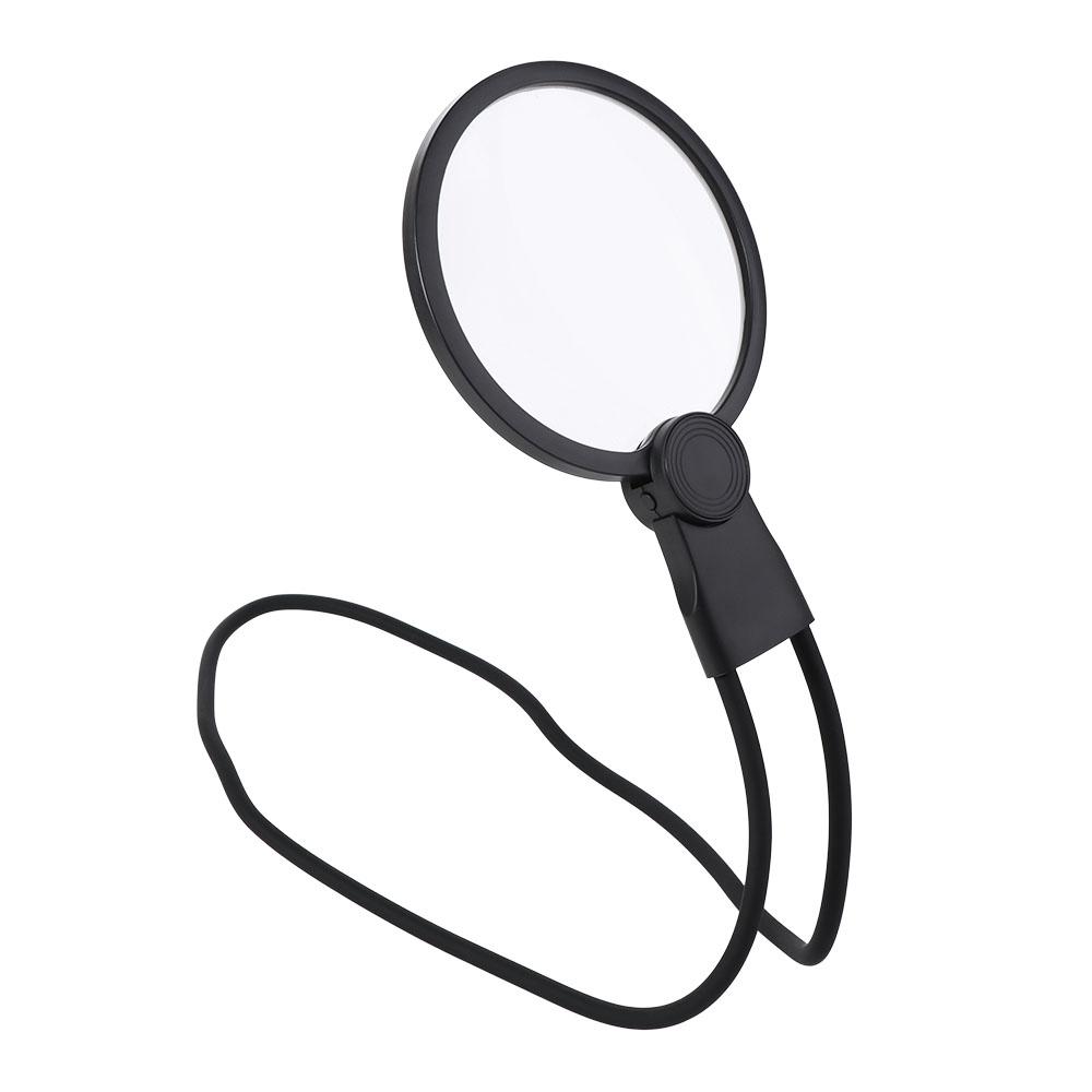3 Color LED Lights Hands Free Magnifier Neck Wearing 10X Illuminated Magnifier Work