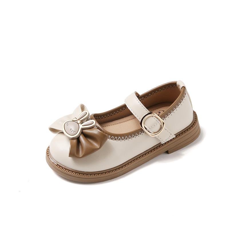 Spring Girl Shoes New Fashion Versatile Kid Shoes Comfort Soft Sole Anti Slip Princess Shoe Exquisite Elegant Cute Leather Shoe