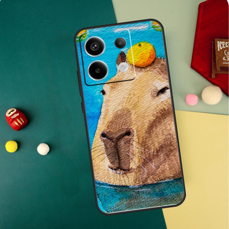 

Capybara Spa Case For Xiaomi Redmi Note 12 11 10 9 13 Pro Plus 9S 10S 11S 12S Redmi 13C 9C 10C 12C Cover Redmi Note 8 Pro