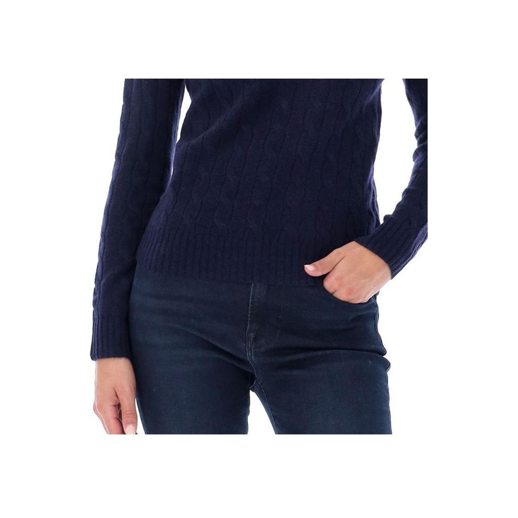 Polo Ralph Lauren Solid Color Crew Neck Long Sleeve Wool Sweater Women Sweater Blue 211875831-007