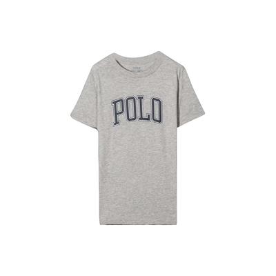 Polo Logo Buchstaben Print Rundhals Kurzarm T-Shirt Herren Oberteile Grau 710858957-003