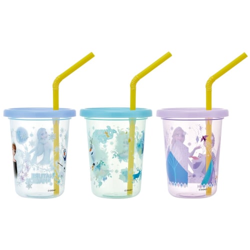 Skater Tumbler with Straw 230ml 3 Pieces Disney Frozen 21 Made In Japan SIH2ST-A