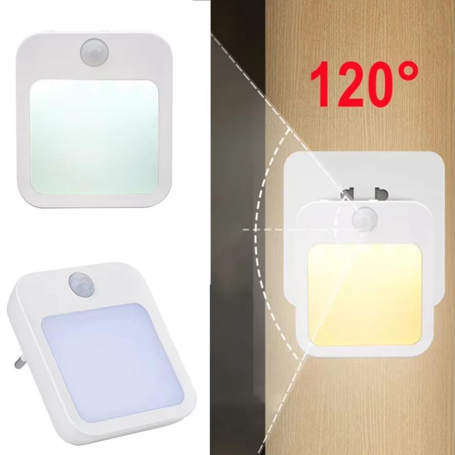 LED Night Lights EU/US Plug Motion Sensor Dimmable Cabinet Light for Baby Bedside Bedroom Corridor Wireless Night Lamp Lighting