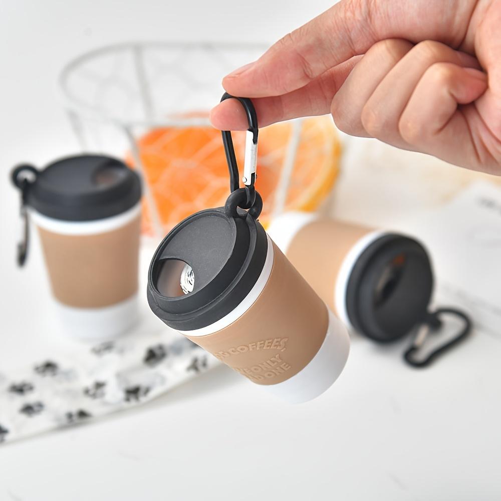 

Portable Coffee Cup-Shaped Dog Poop Bag Dispenser with Built-In Waste Storage ,Hands-Free Leash Clip for Outdoor Walking