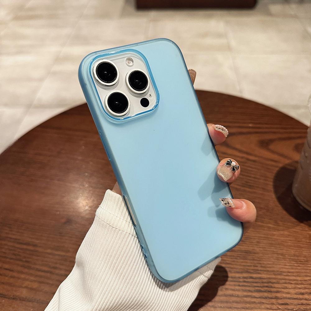 0.3mm Ultra Thin Candy Color Silicone Case For iPhone 16E 15 14 13 12 11 Pro Max Plus Soft Transparent Matte Cover Frosted Shell