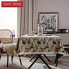 1PC Nuan Series Artistic Jacquard Romantic Style Polyester Tablecloth with Tassels for Dining Table Coffee Table Makeup Table Home Decor