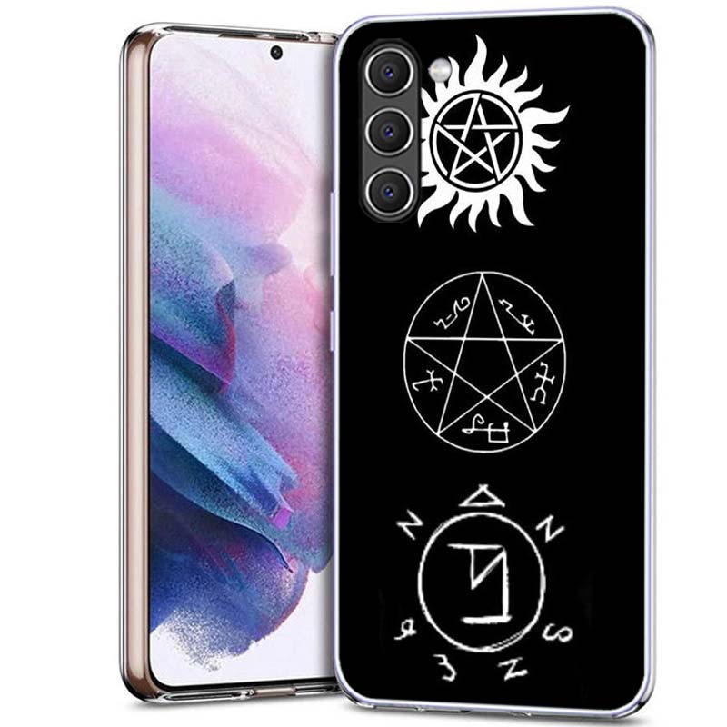 Övernaturligt Symbol Telefonfodral för Samsung A16 A26 A36 A56 A17 A37 A57 A07 A06 A02S A12 A22 A32 A52S A72 Galaxy A70 A50S A71 A51