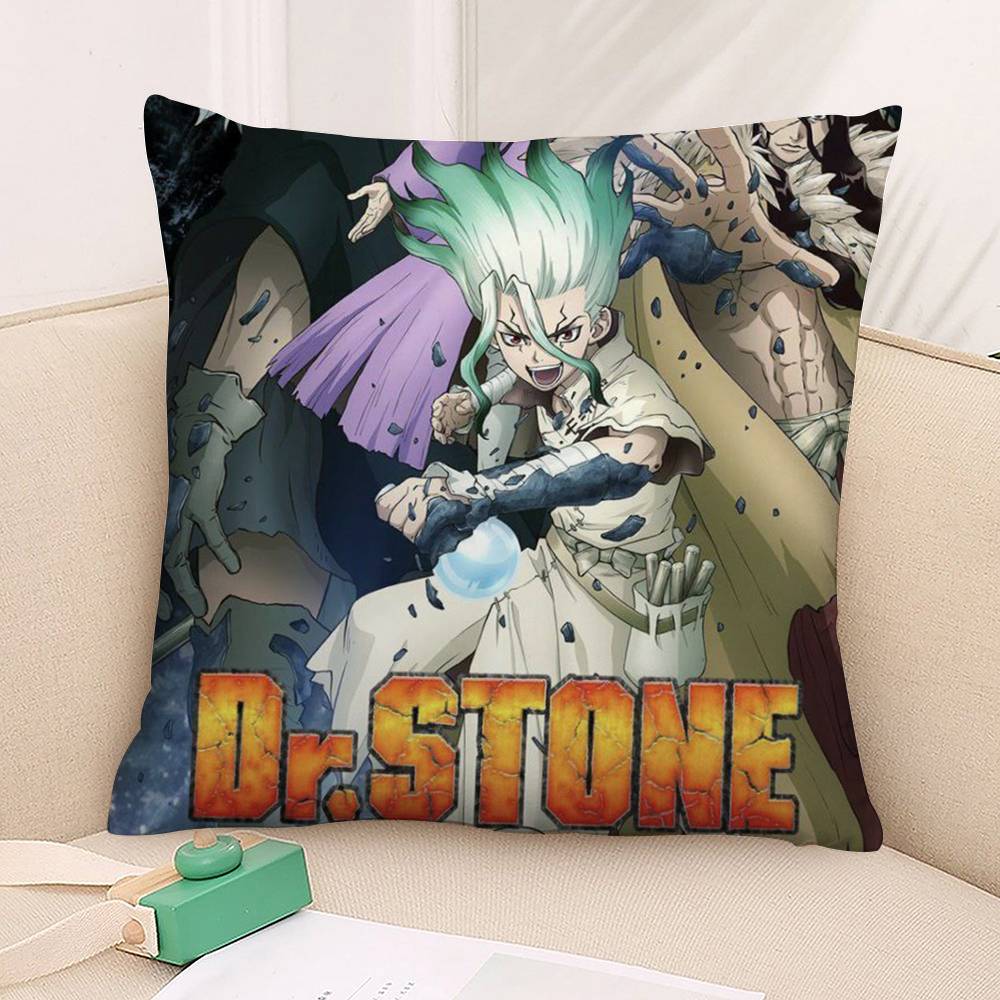 Anime D-Dr.S-STONE Hot Pillow Case Plush Fabric Soft Double Sided Print Sofa Cushion Cover Throw Pillow Covers