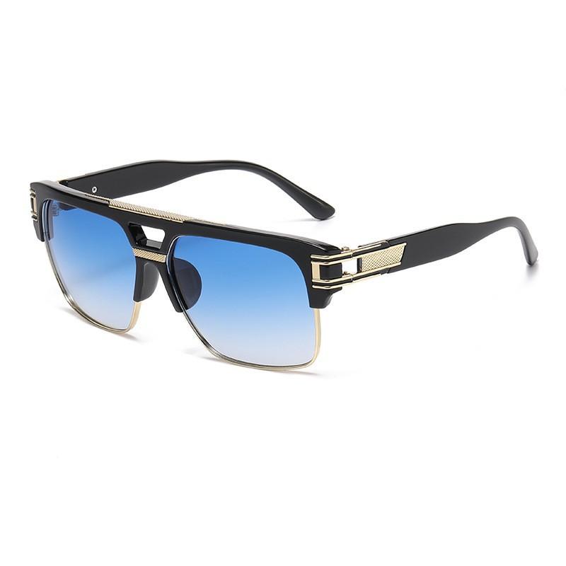 Metal hinged outdoor sports sunglasses men's square retro trendy sunglasses women's fashion cool glasses