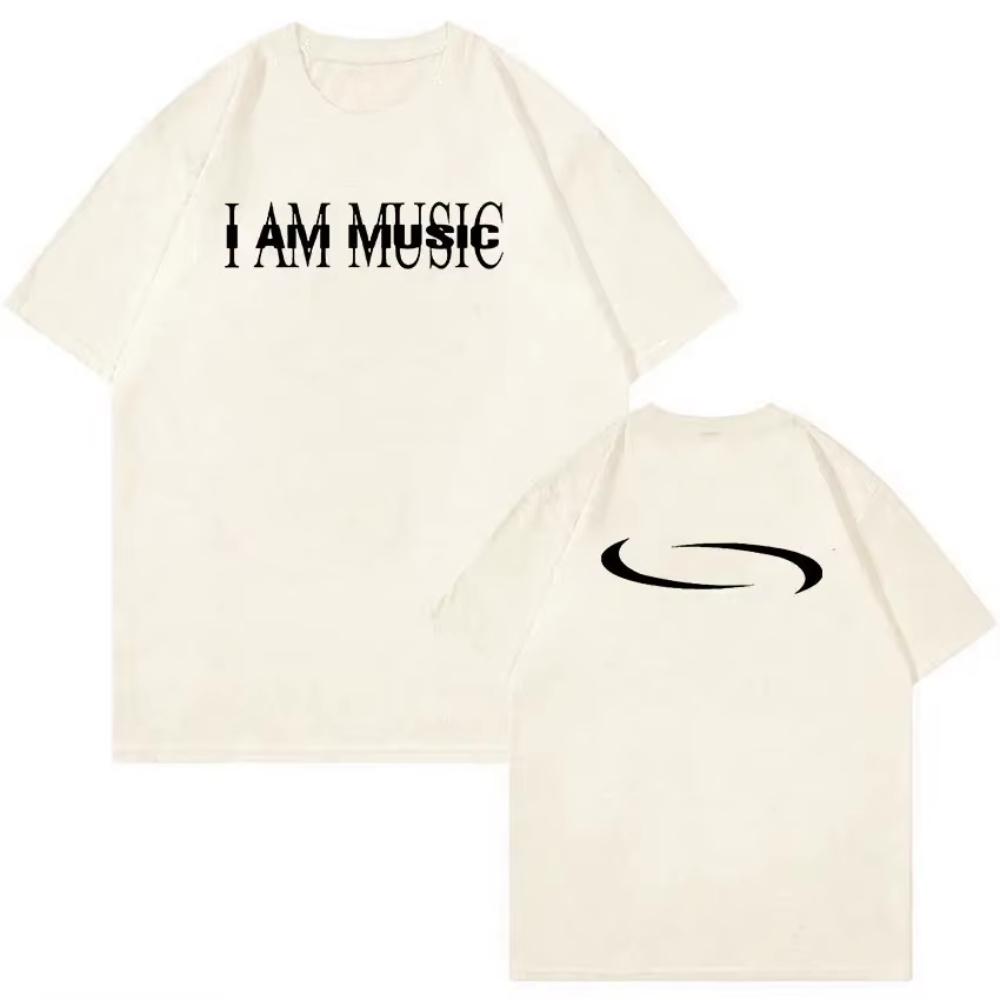 Rapper Playboi Carti I AM MUSIC Mark Print T-Shirt Herren Damen Retro Hohe Qualität Mode Oversized Baumwoll-T-Shirt Y2k Streetwear