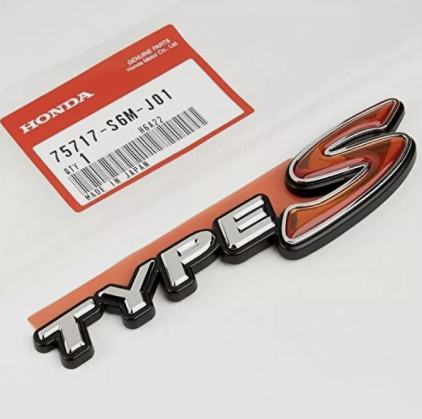 

Honda Genuine Integra RSX Rear Type-S Emblem 75717-S6M-J01 OEM from JAPAN