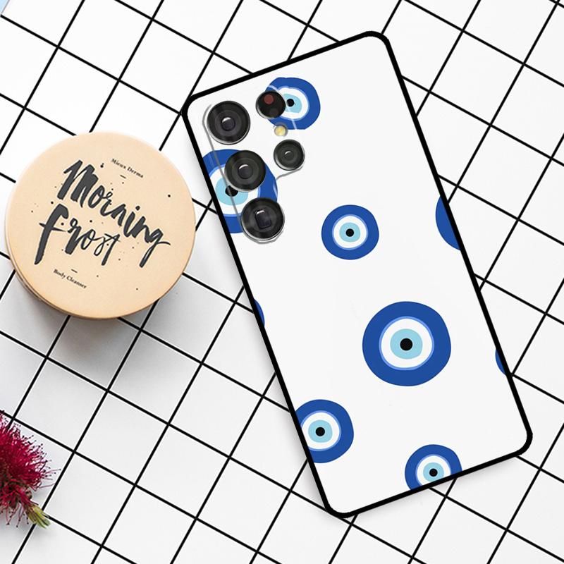 Big Eyes Cartoon Pattern Case For Samsung Galaxy S25 Ultra S23 S22 S21 S20 S24 Ultra S9 S10 Plus S25 FE Phone Cover