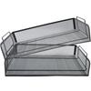 4-Tray Mesh Document Organizer Vertical Black Metal Desk File Sorter for Office