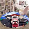 1 Stück NARUTO (4) Runder Teppich mit Aufdruck Stuhl Runder Teppich Geeignet für Schlafzimmer Wohnzimmer Heimdekoration Teppich