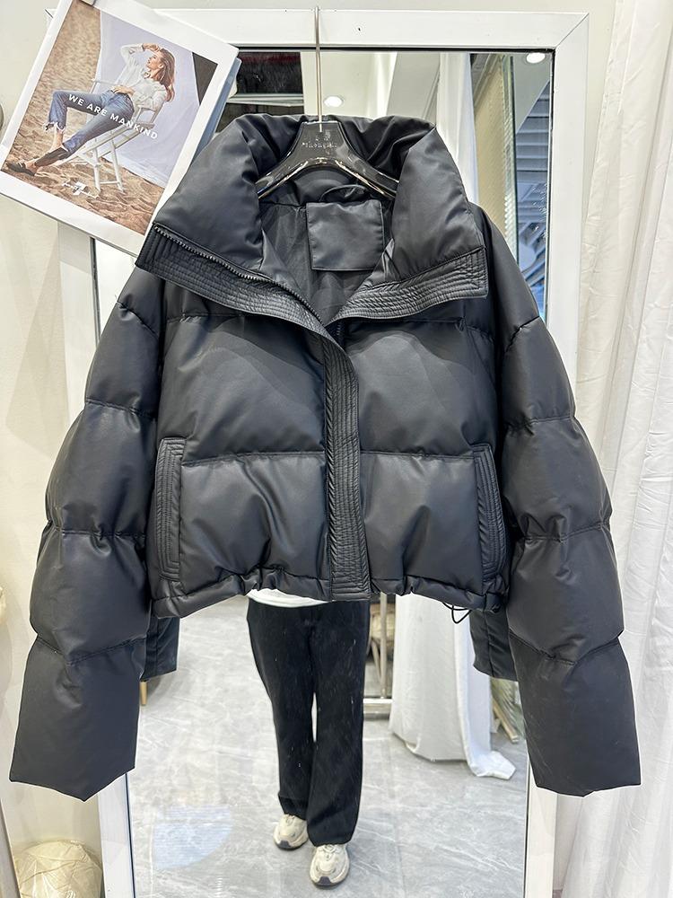 Anti-season pu leather down cotton-padded clothes women's short new winter cotton-padded clothes bread clothes small cotton-padded jacket