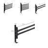 Modern Plastic Adhesive Hook Rack With Rotating Towel Bar For Bathroom And Dorm Use