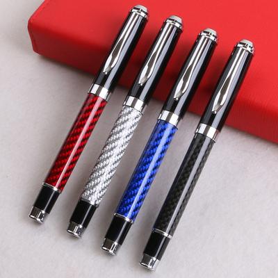 Huaqi Multi-Color Metal Carbon Fiber Signature Pen Business Office Stationery Gift Gender-Neutral Pen High-End Gift Ballpoint Pen