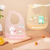 Soft Silicone Baby Bibs Waterproof Baby Feeding Stuff Portable Kids Feeding Bib